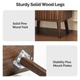thumbnail image 6 of Ktaxon Fluted Nightstand with 1 Drawer, End Table Wooden Bedside Table Large Capacity Easy to Assemble, Brown, 6 of 10