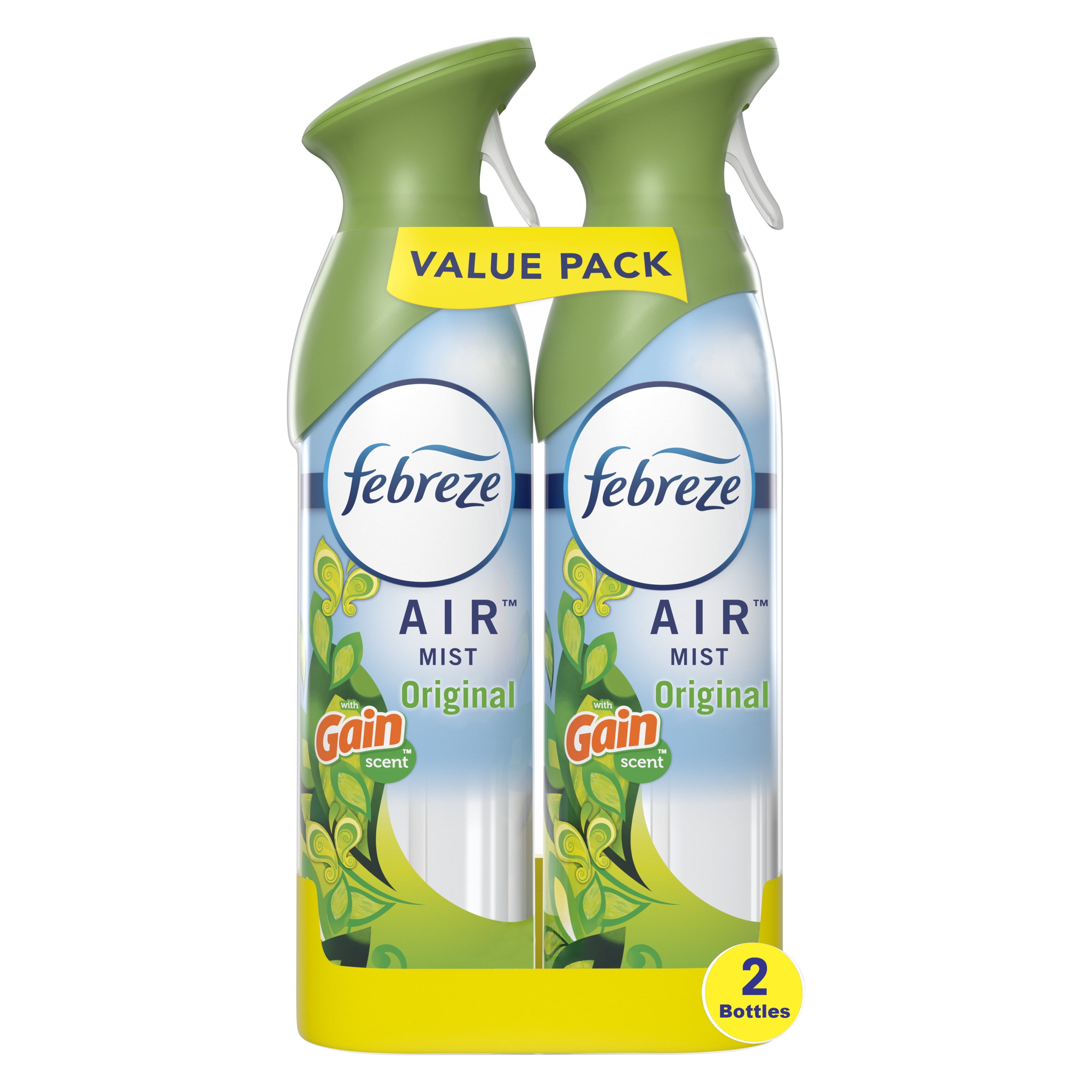 Febreze Air Freshener Spray, Odor-Fighting Room Spray, Gain Original, 8.8oz, 2 Count