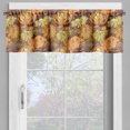 thumbnail image 4 of Ambesonne Floral Valance & Curtain, Warm Tone Nostalgia Flowers, 55"x30", Mustard Apricot Redwood, 4 of 7