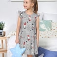 thumbnail image 4 of Balery Santa with Gifts Camisón de princesa para niñas, pijama de algodón con mangas abullonadas, suave y bonito.-Large, 4 of 6