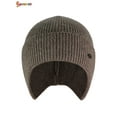 thumbnail image 5 of Spencer Men Women Winter Knit Earflap Hat Warm Skull Cap Cuffed Beanie Hat for Outdoor Ski Hiking "Khaki", 5 of 8