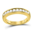 thumbnail image 1 of 14kt Yellow Gold Womens Round Channel-set Diamond Wedding Band 1/2 Cttw - Size 8, 1 of 1