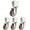 4 Brake, variant on Gamvdout Plate Casters Furniture Casters 4Pcs U-Shaped Splint Rubber Swivel Castors Crib Casters Silent Casters 360° Rotation Replacement Wheels