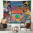 thumbnail image 3 of Tapiz para colgar en la pared Paz, amor y felicidad, 100 x 150 cm, 3 of 3
