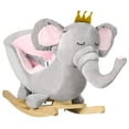 thumbnail image 2 of Qaba Baby Rocking Horse Elephant Rocking Chair Toddler Rocker Toy with Sound Wooden Base Seat Safety Belt for 1.5-3 Year Old, Gray, 2 of 9