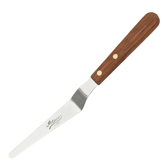 Harold Import Ateco Offset Icing Spatula with Wood Handle