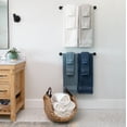 thumbnail image 2 of Noble Linens 6 Piece Farmhouse Cotton Bath Towel Set, Light Gray, 2 of 11