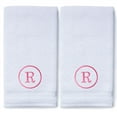 thumbnail image 2 of Monogrammed Hand Towels for Bathroom Kitchen Makeup | Personalized Gift for Wedding-Bridal | Classic Font Custom Luxury Turkish Towel | Spa Collection, Oversized, 16 X 30 Inch, Set of 2, 2 of 3