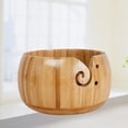 thumbnail image 4 of 2pcs Bowl Yarn for Crocheting Crochet Hook Wooden Yarn Holder Crotchet Crochet Kit Organizer Yarn Storage Wool Yarn Crochet Browl Yarn Ball Storage Self Made Bamboo Suite, 4 of 5