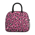 thumbnail image 2 of Womens Pink and Black Of Leopard Print Lunch Box for Work,Insulated Lunch Bag for Women,Loncheras Para Mujer,Leakproof Adult Lunch Bag for Work,Beach,Travel,Picnic,Camping, 2 of 7