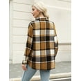 thumbnail image 3 of Zeagoo Flannel Cropped Jacket Wool Blend Shacket Plaid Button Down Shirt Fall Winter Fashion Long Sleeve Coat with Pockets, 3 of 6