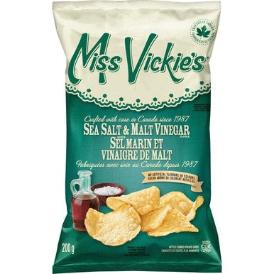 Miss Vickie's Sea Salt & Malt Vinegar Chips 200g/7.1 oz