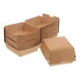 thumbnail image 4 of Burger Boxes Kraft Paper Light Brown For Sandwiches Burgers 30Pcs, 4 of 8