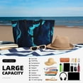 thumbnail image 5 of Sigee Blue Marble And Gold Print Extra Large Waterproof Beach Travel Bag with Zipper - Durable and Versatile for Vacation, Gym, and Daily Use, 5 of 7