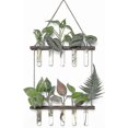 thumbnail image 1 of Wall Hanging Planter,2 Tiered Plant Propagation Stations Glass Terrarium With Wooden Stand Test Tube Flower Vases Retro Hanging Glass Planter For Prop, 1 of 5