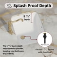thumbnail image 3 of Los Flexi 18" x14" Bathroom Sinks Undermount Installation, White Ceramic Small Undermount Bathroom Sink Rectangle, Lavatory Vanity Basin With Overflow Hole, 3 of 13