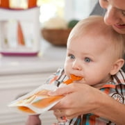 Infantino Disposable Squeeze Pouches, 4oz. Clear Non-Reusable Puree Pouches, 50-Pack