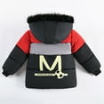 thumbnail image 6 of Ydojg Boys Hoodie Coat Winter Fashion Long Sleeve Warm Thicken Jacket Fall Winter Outdoor Kids Clothes Red Size 2-3 Years, 6 of 8
