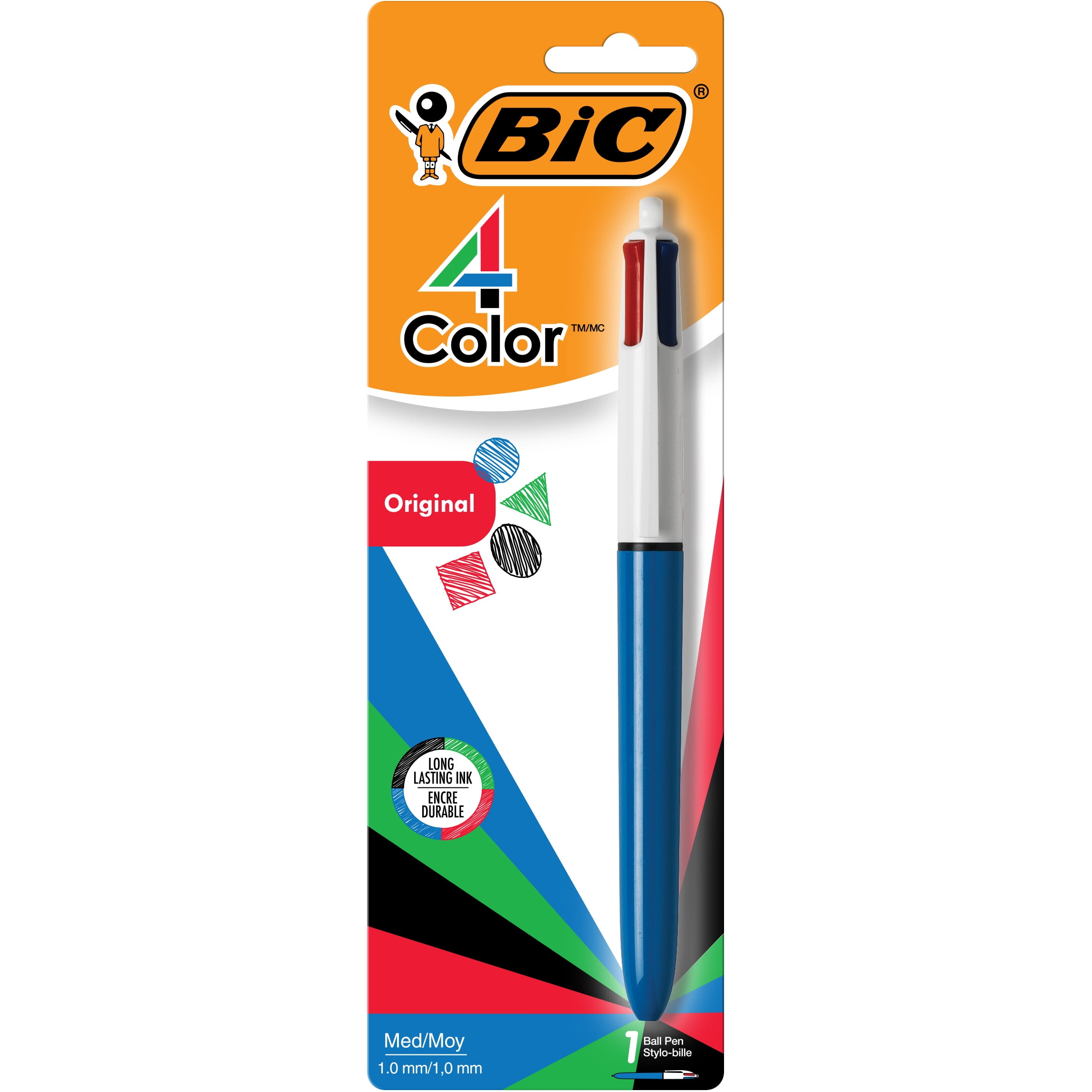 BIC 4-Color Retractable Ball Pen - 50th Birthday Edition, Assorted Colors, 1 Count