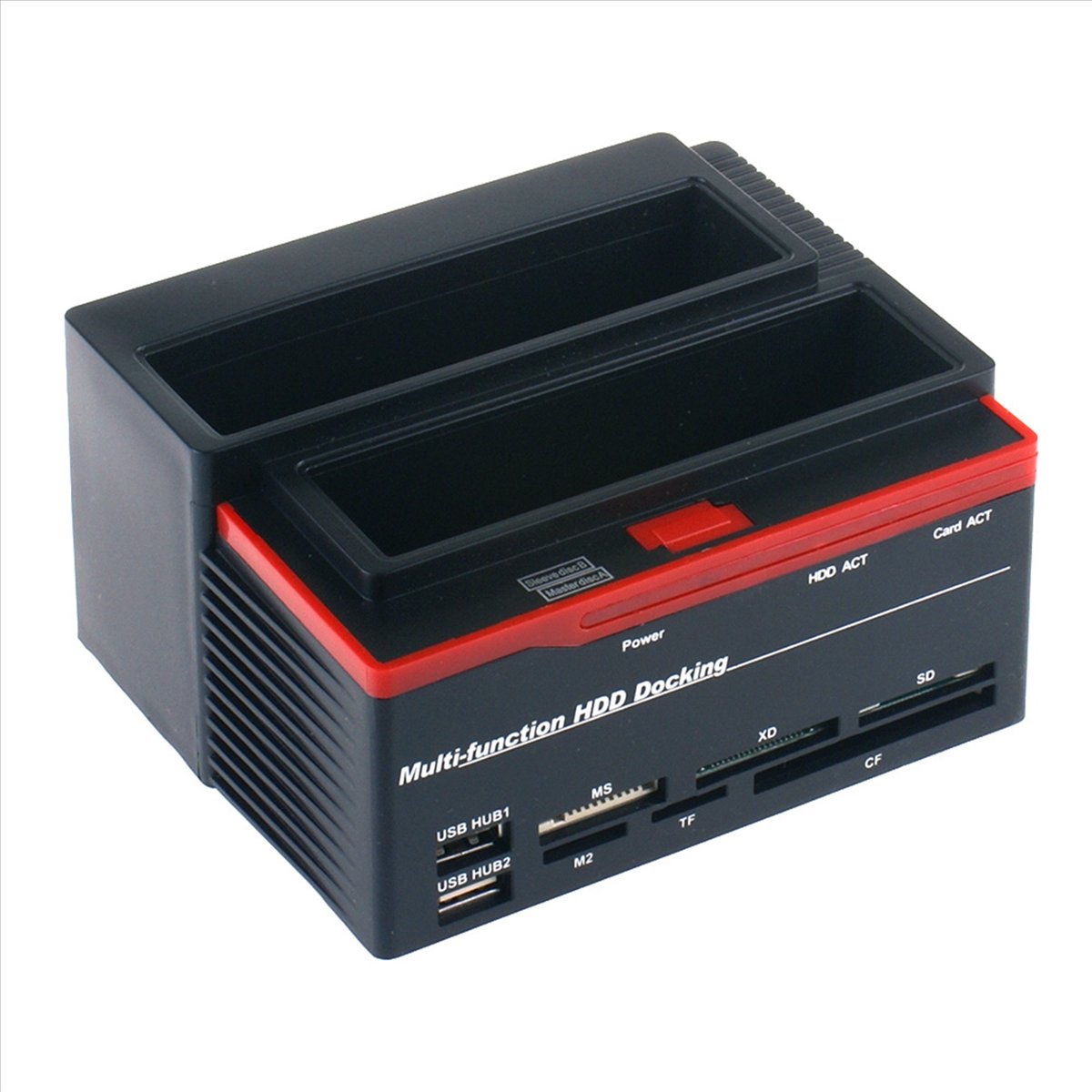 2.5/3.5in USB 3.0/Type C to 2 Ports 1 IDE Port Hub Hard Drive Disk Docking Station MS/M2//TF Card Reader US Plug