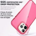 thumbnail image 2 of Designed for iPhone 14 Pro Max Case, 6.6ft Drop Protection, Full Body Screen Camera Protective Phone Case, Hot Pink, 2 of 6