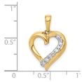 thumbnail image 4 of 14k Yellow Gold 1/10ct. Diamond Heart Pendant Charm, 4 of 4
