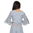 thumbnail image 4 of Moomaya Printed Long Palazzo And V- Neck Crop Top Set For Women Ethnic Dresses, 4 of 6
