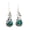 emerald, variant on Real 925 Sterling Silver Dangle Teardrop Earrings For Women, Natural Turquoise Round Gemstone Unique Handcrafted December Birthstone Gifts