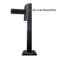 thumbnail image 4 of 2-3/8” OD Horizontal Tenon Arc Adapter, 3in or 4in Round Pole Bracket for LED Lights, 4 of 9