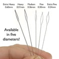 thumbnail image 2 of The Beadsmith Basic Elements Collapsible Eye Needles – 5 Inch Long – Flexible Twisted Wire – Large Eye, Easy to Thread – 4 Heavy Needles, 2 of 5