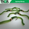 thumbnail image 3 of Thor Outdoor 6 Pc Squirmy Wormy Set, Olive Size #12 - Barbless Wet Worm Fly Fishing Flies for Trout, Panfish, Bass, 3 of 7