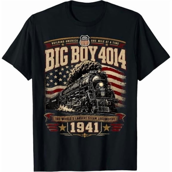 Big Boy 4014 Vintage Steam Locomotive Railroad Train Engine T-Shirt