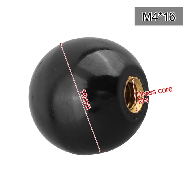 Outil de Machine Efficace et Polyvalent Poignée Boule Écrou pour Diverses Industries M4-16noir