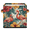 Multicolor 3, variant on CURLYOOT Teal Coastal Nautical Theme 11 x 11 Inch Cube Storage Bin, Fabric Storage Cube Foldable Basket with Leather Handles, Organizer Basket for Closet Shelves