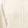 thumbnail image 5 of FYDUU Womens Sweaters Tops Trendy Women's Knitted Pullover Sweater Casual Loose Fit Hollow Out Round Neck Long Sleeve Shirts Autumn Comfortable Soft Top Casual Pullover Tops, 5 of 7