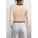 thumbnail image 2 of Remera Mujer PRETTYGARDEN Otoño 2025 Manga Larga Henley XXL Beige, 2 of 8