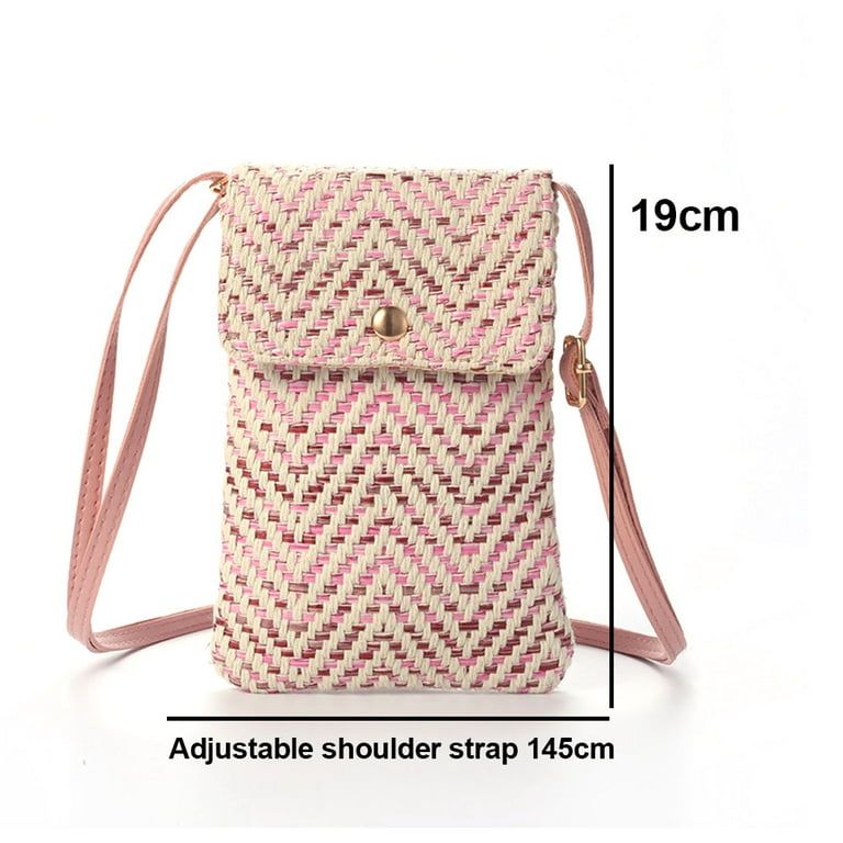 3pcs Women's Straw Clutch Bag Fashion Small Crossbody Purse Handbags  Women's Handbag Straw Woven Beach Rattan Women Shoulder Bag