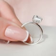 thumbnail image 5 of Oryn Jewelry 14K White Gold Plated Moissanite Ring for Women - Radiant Cut 1.9 Ct Excellent Moissanite Band - Simple Solo Wedding Moissanite Band for Her, 5 of 6