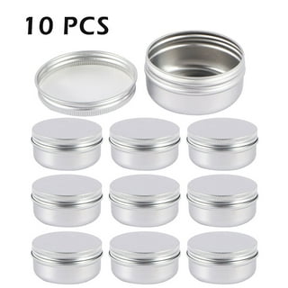 6pcs Metal Candle Jars, Aluminum Screw Top Round Steel Cans Aluminum Cans  With Screw Cap Screw Lid Containers For Candle Making, Crafts, Fragrance, Gi