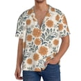 thumbnail image 7 of Lsque Sunflowers 5 print Men's Cuban Collar Short Sleeve Shirt Summer Beachwear Casual Button Down Fashionable Vacation Leisure Shirt-Medium, 7 of 7