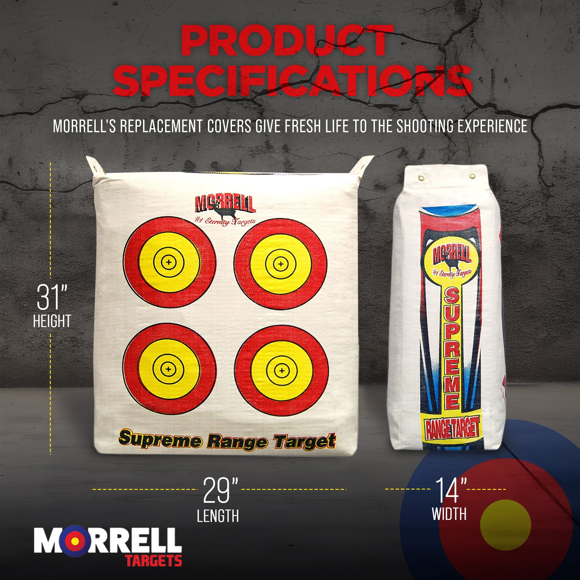 Morrell Supreme Range Bag Target Replacement Cover (Cover Only) (2 Pack)