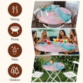 thumbnail image 6 of Teal Pink Marble Round Tablecloth 36-44 Inch Round Fitted Table Cloth with Elastic Edge, Abstract Ink Painting Modern Luxury Waterproof Table Cover Protector for Outdoor Picnic Party Dining, 6 of 6