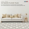 thumbnail image 2 of PowerSellerUSA Self-Stick Vinyl Modern Geometric Floor Tiles Ultra Durable 1.5mm Thick Tiles, 2-Pack/40 Square Ft., 12" x 12", Gray Octagon, 2 of 8