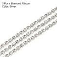 thumbnail image 5 of Uxcell 3 Pack 11 Yard 3mm Crystal Rhinestone Diamond Close Chain Trim Trimming Claw Cup Chain Silver, 5 of 5