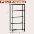 thumbnail image 3 of Gymax 5-Tier Metal Storage Shelving Unit w/V-Shaped Wire Rack for Home Kitchen Garage, 3 of 10