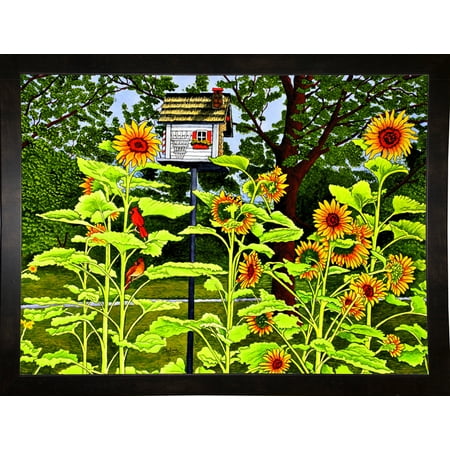 Affordable Online Furniture Sunflowers And Birdhouse-THEWIN90568 Print 16