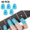 thumbnail image 1 of Silicone Guitar Finger Guards, Guitar Fingertips, Finger Protection Caps, Guitar Fingertip Protectors, Finger Guards for Ukulele, Finger Guards for Bass, 5 Sizes 40 pieces, 1 of 9