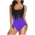 thumbnail image 1 of Birdeem Ensembles de Bikini pour Femmes Mode Multicolore Dégradé Imprimé Bikini Dos Découpé Maillot de Bain une Pièce pour Femmes, 1 of 12