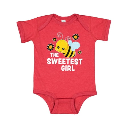 

Inktastic The Sweetest Girl with Bee and Honey Combs Gift Baby Boy or Baby Girl Bodysuit