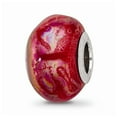 thumbnail image 1 of Fancy Bead White Sterling Silver Ceramic 13.64 mm 9.09 Reflections Orange Pink Bead, 1 of 2